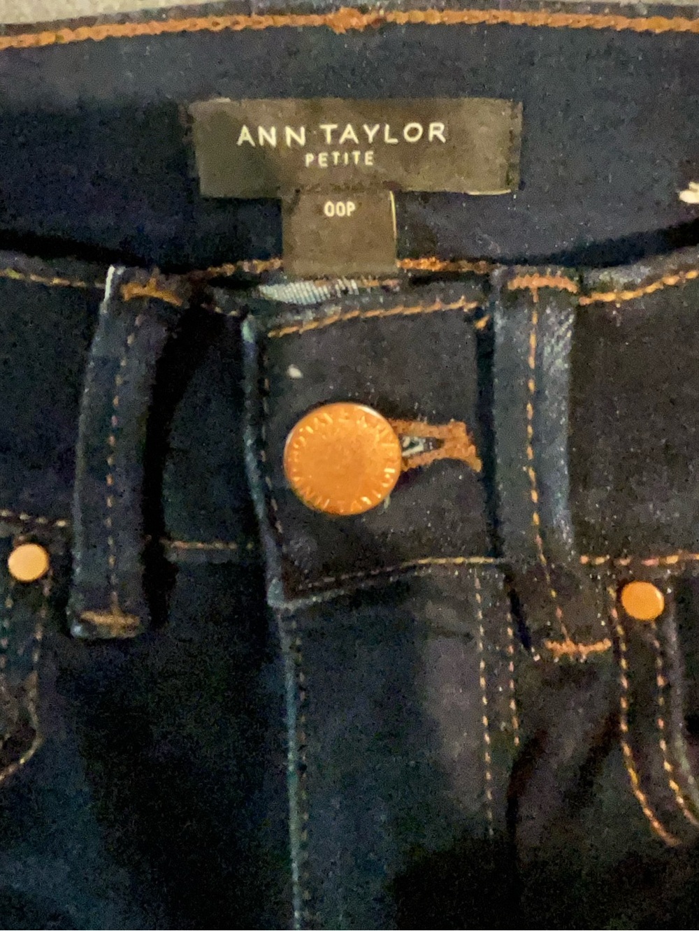 Ann Taylor High-Rise Skinny Jeans in Dark Blue women petite size 00P - Picture 7 of 11